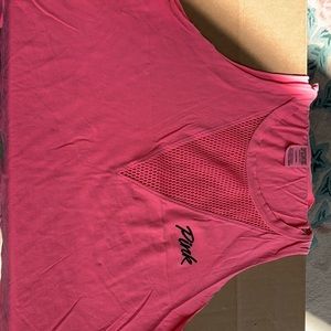pink exercise shirt
